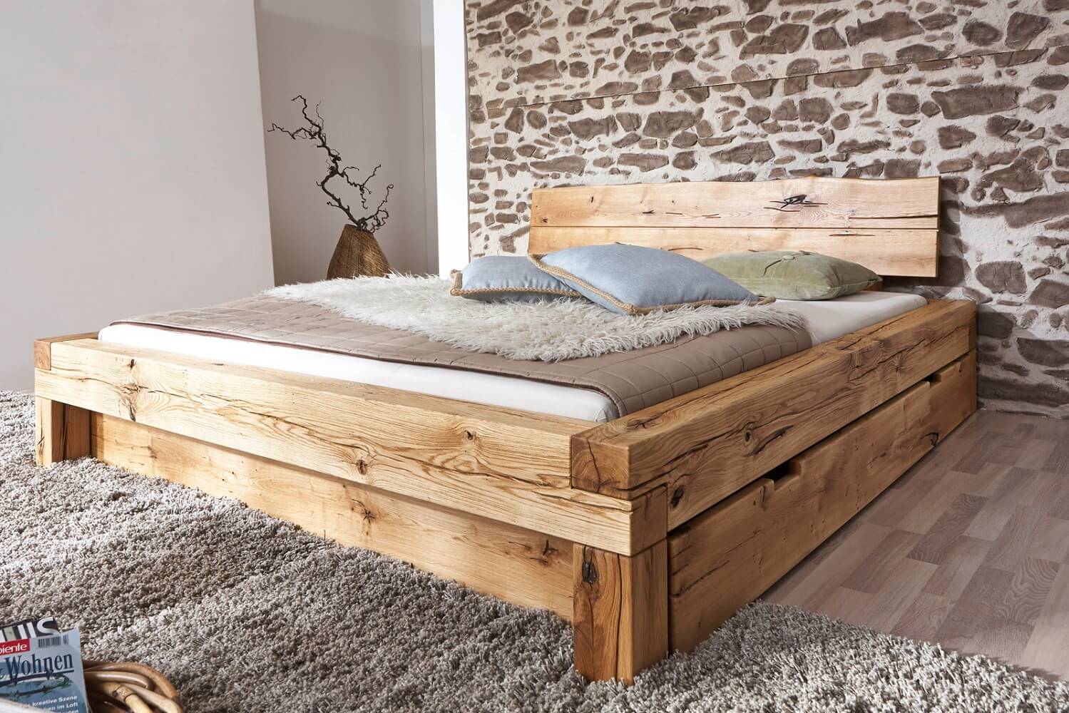 Solid oak beds