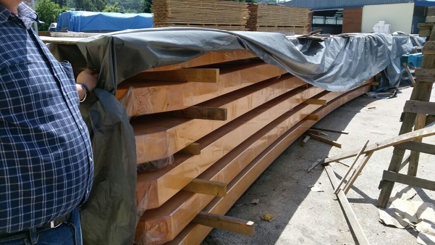 European imported pine beams