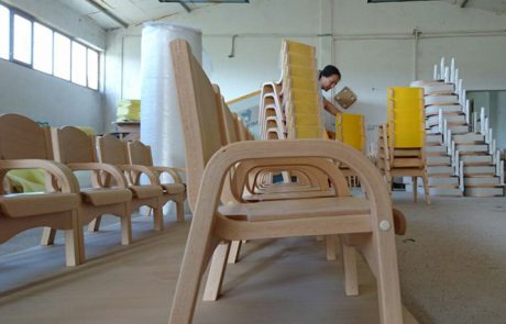 kids wooden chair for kindergartens