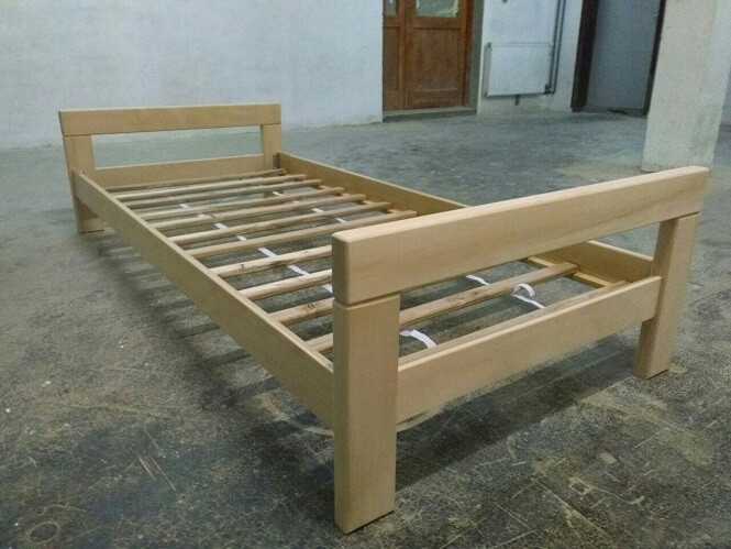 wooden single bed - simple design