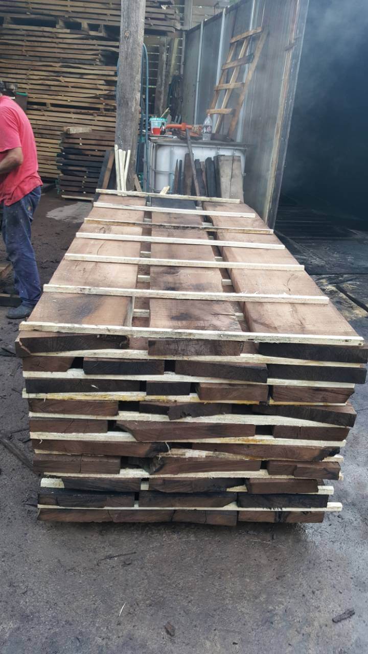 Unfinished walnut wood / unedged lumber - Mijatovic Ltd wood supplier