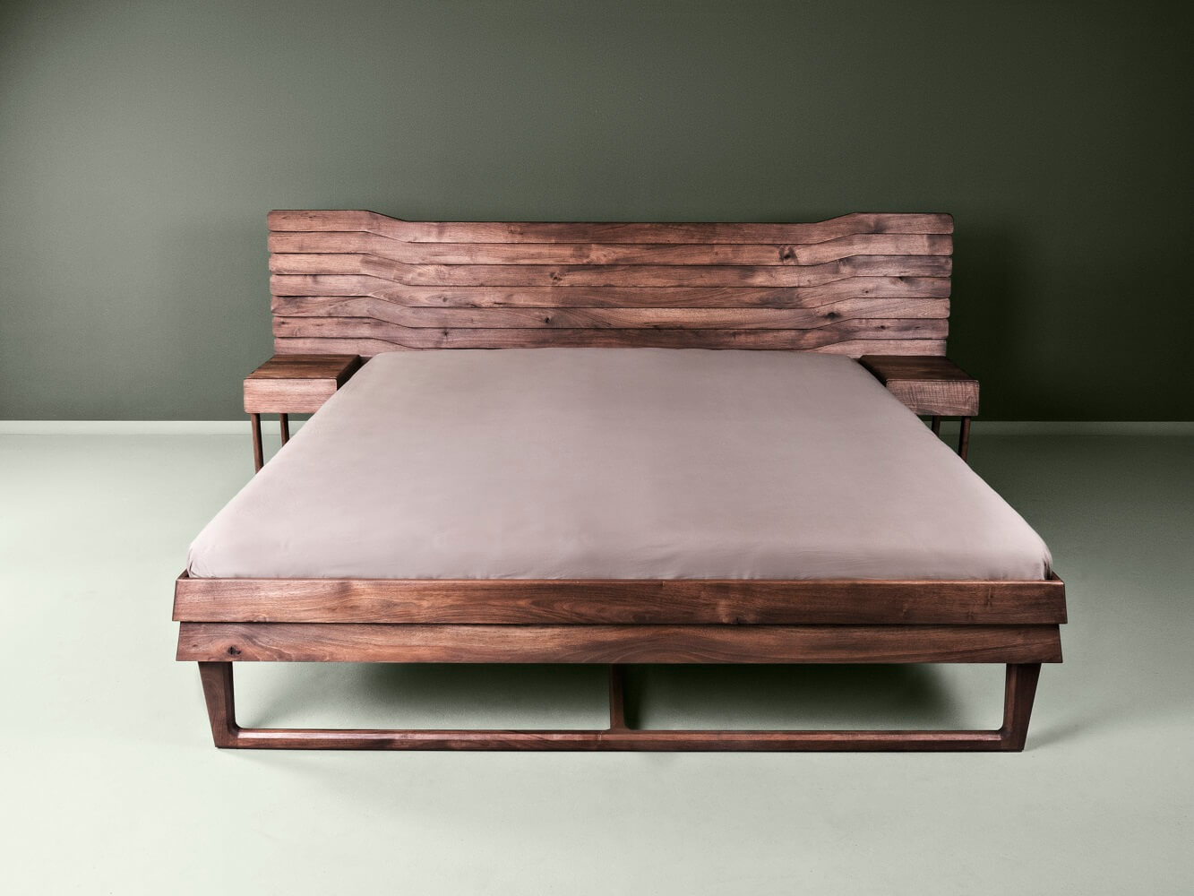 solid walnut bed frame - Talas