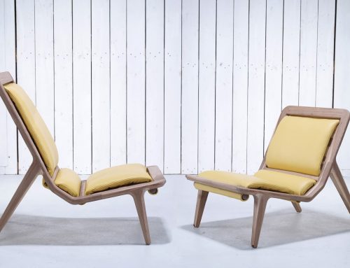 Modern walnut wood chair